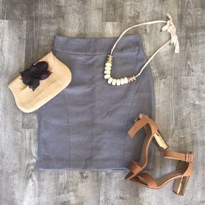 Banana Republic gray tweed pencil skirt OOP BOGO